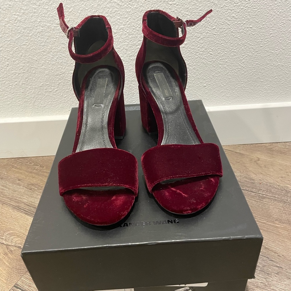 Abby Alexander Wang Sandal in Bordeaux Velvet
